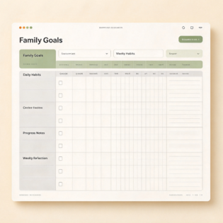 Custom Family Goal & Habit Tracker