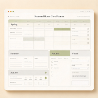 Custom Seasonal Home Care Planner
