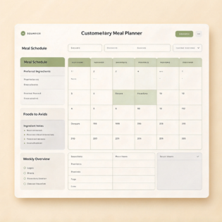 Custom Dietary Preference Meal Planner